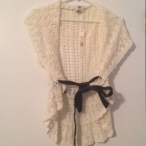Ya LosAngeles, Crocheted cardigan, size large